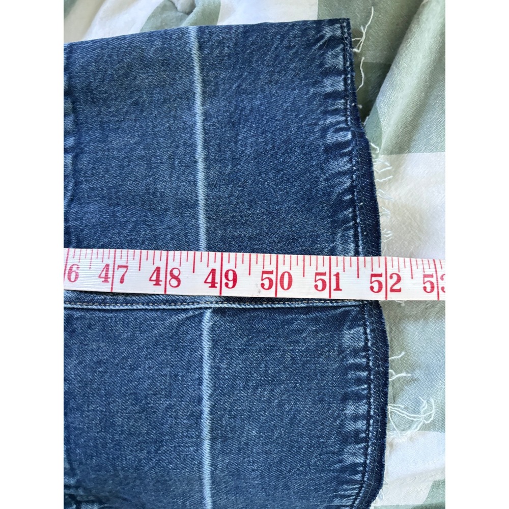 Gap Denim Tie Belt Button Front Maxi Dress Womens XL Dark Wash V-neck Denim - Picture 10 of 10